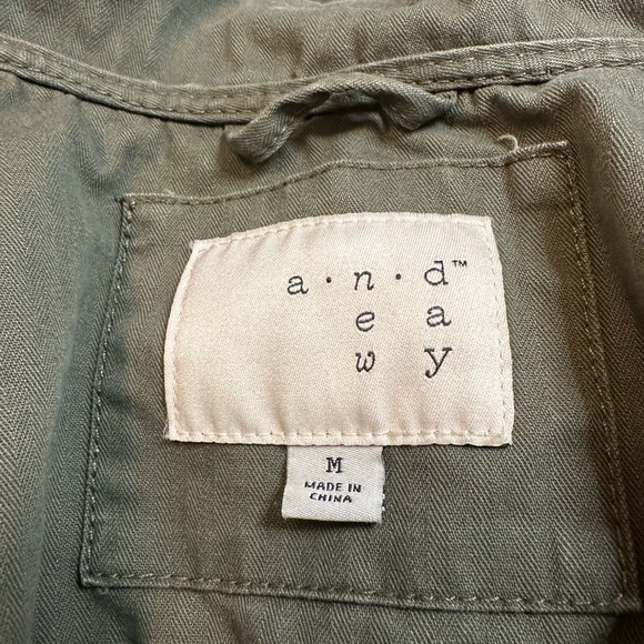 a new day Army Green Zip Up Vest M - Picture 3 of 5
